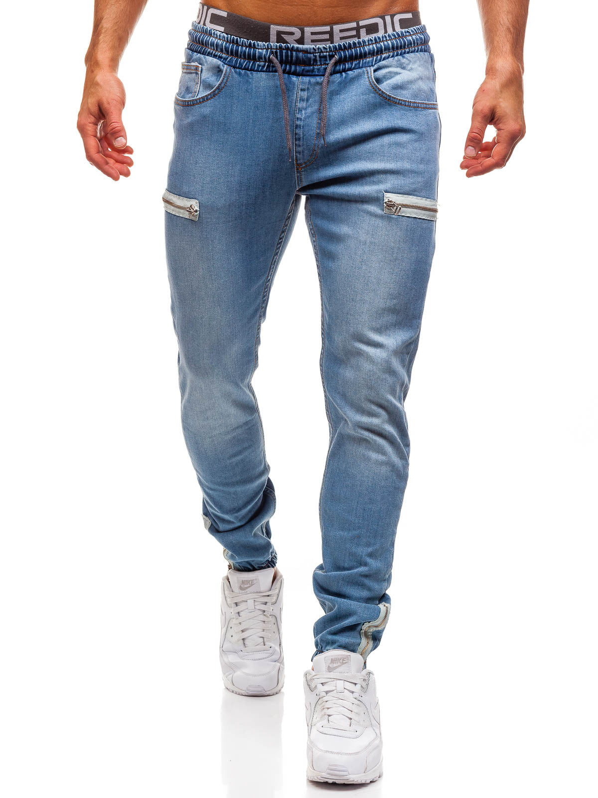 European and American Men's Denim Fabric Sports Jeans in various sizes from Eternal Gleams