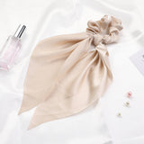 Ethereal Knots: Satin Monochrome Square Scarf Hair Tie from Eternal Gleams