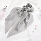 Ethereal Knots: Satin Monochrome Square Scarf Hair Tie from Eternal Gleams