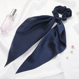 Ethereal Knots: Satin Monochrome Square Scarf Hair Tie from Eternal Gleams