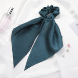 Ethereal Knots: Satin Monochrome Square Scarf Hair Tie from Eternal Gleams