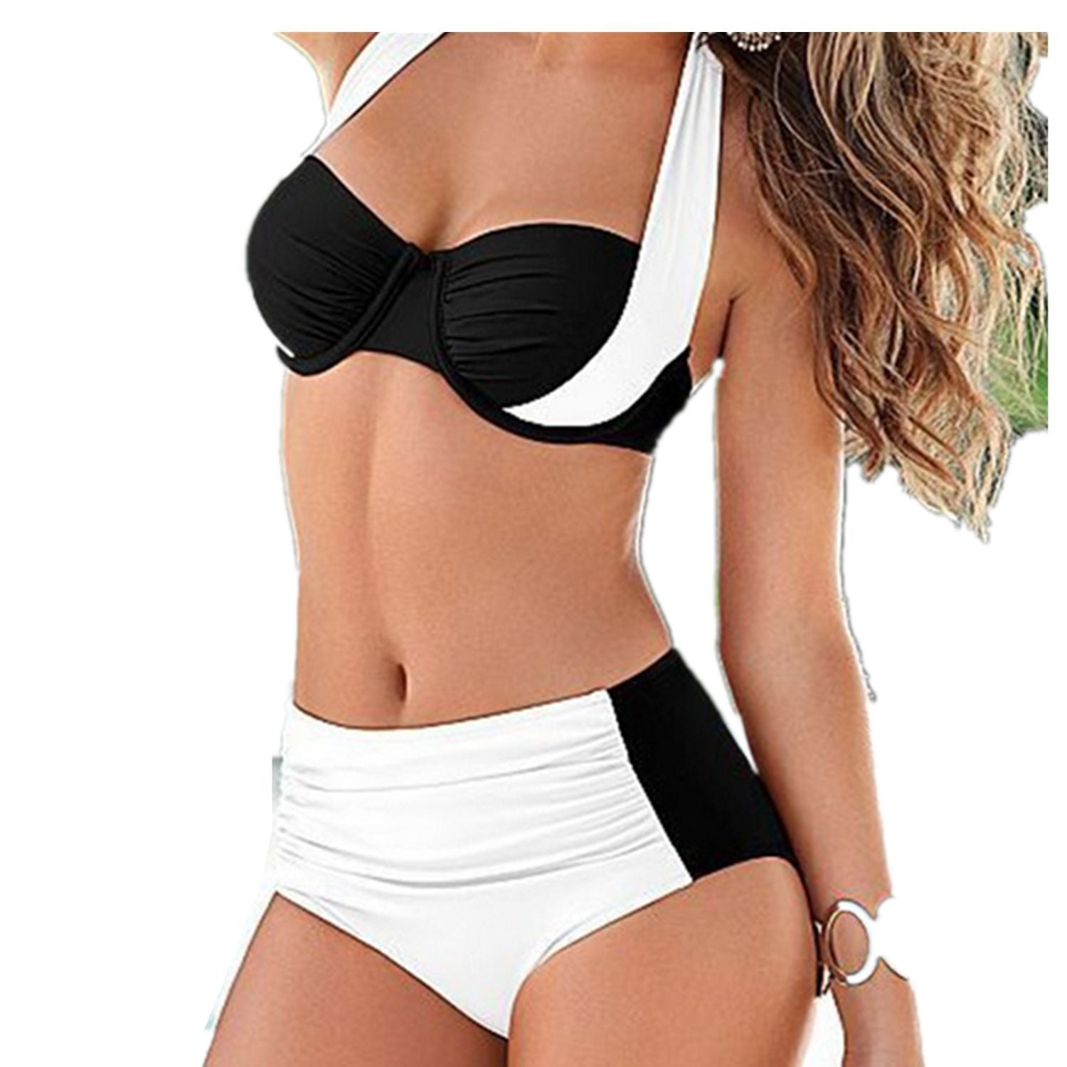 Euro Chic High Waist Bikini - Women's Swimwear from Eternal Gleams