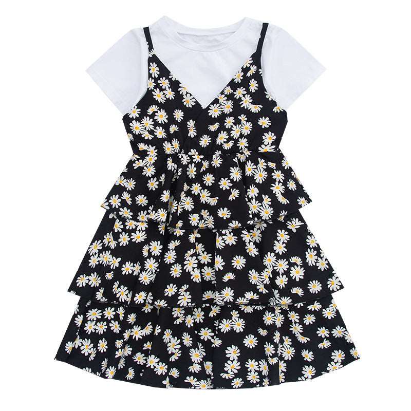 Children dress - Charming Floral Print Dress for Girls from Eternal Gleams.