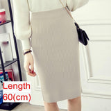 Women Office Skirt Spring Warm Knitted Pencil Skirts Ladies from Eternal Gleams