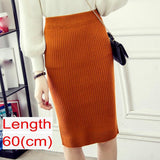 Women Office Skirt Spring Warm Knitted Pencil Skirts Ladies from Eternal Gleams