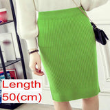 Women Office Skirt Spring Warm Knitted Pencil Skirts Ladies from Eternal Gleams