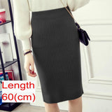 Women Office Skirt Spring Warm Knitted Pencil Skirts Ladies from Eternal Gleams