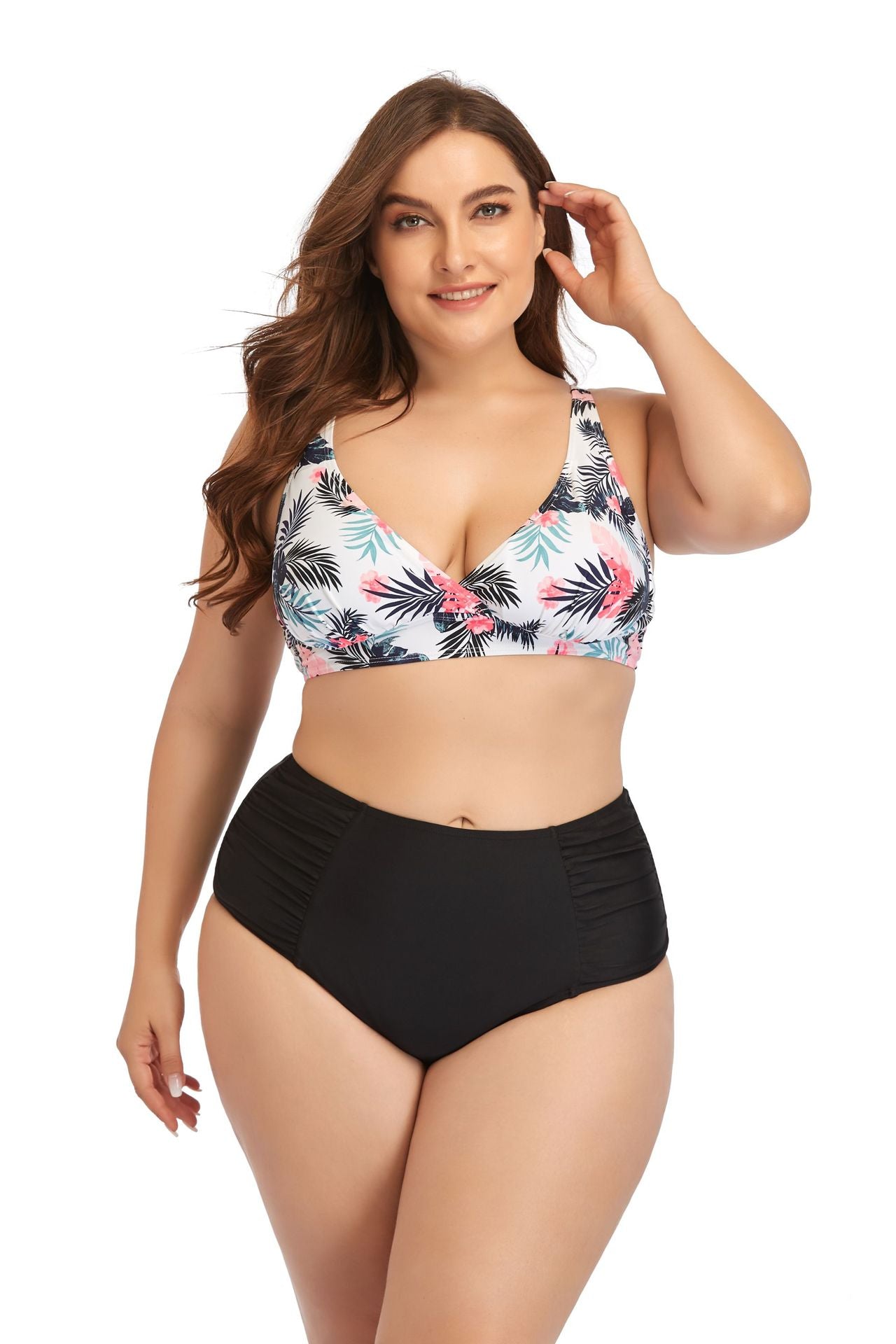 Curve Confidence: Plus Size Printed Bikini Set from Eternal Gleams