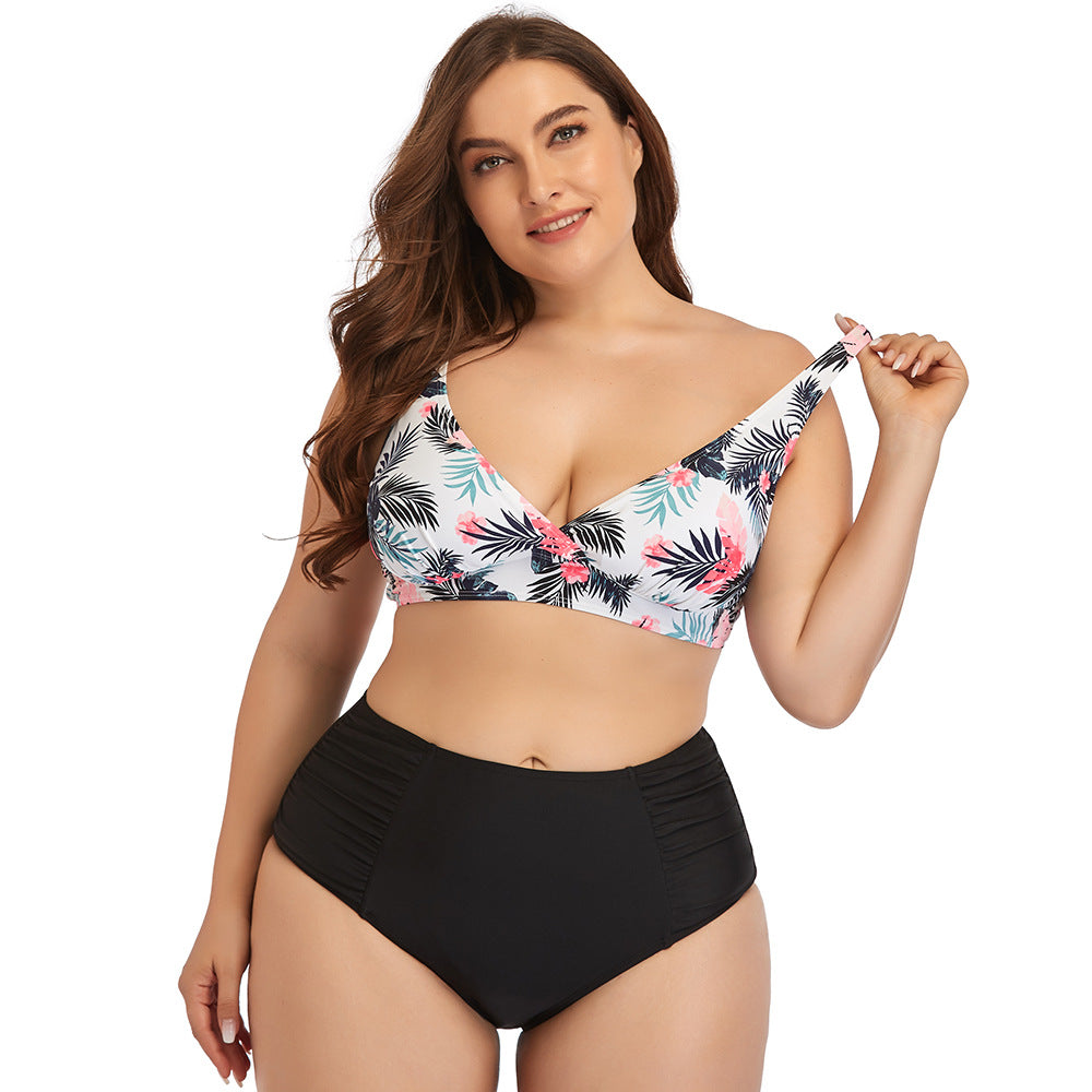 Curve Confidence: Plus Size Printed Bikini Set from Eternal Gleams