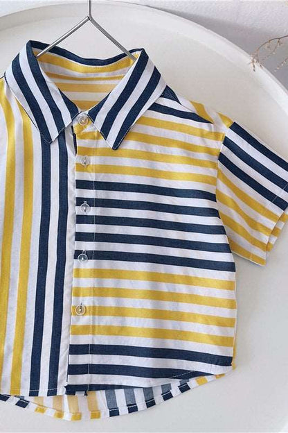 Boys' Summer Children'S Short-Sleeved Shirts And Children'S Tops