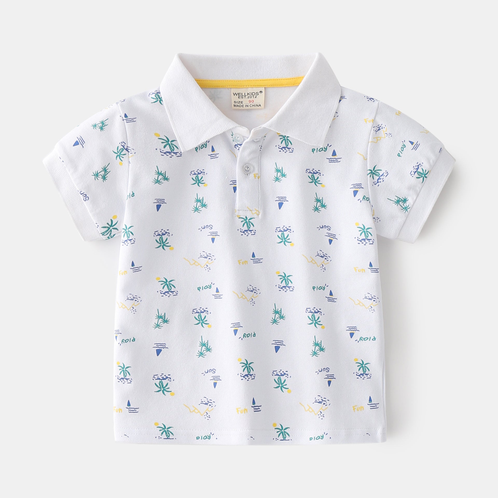 Summer Boys' Cotton Short-sleeved Polo Shirt from Eternal Gleams