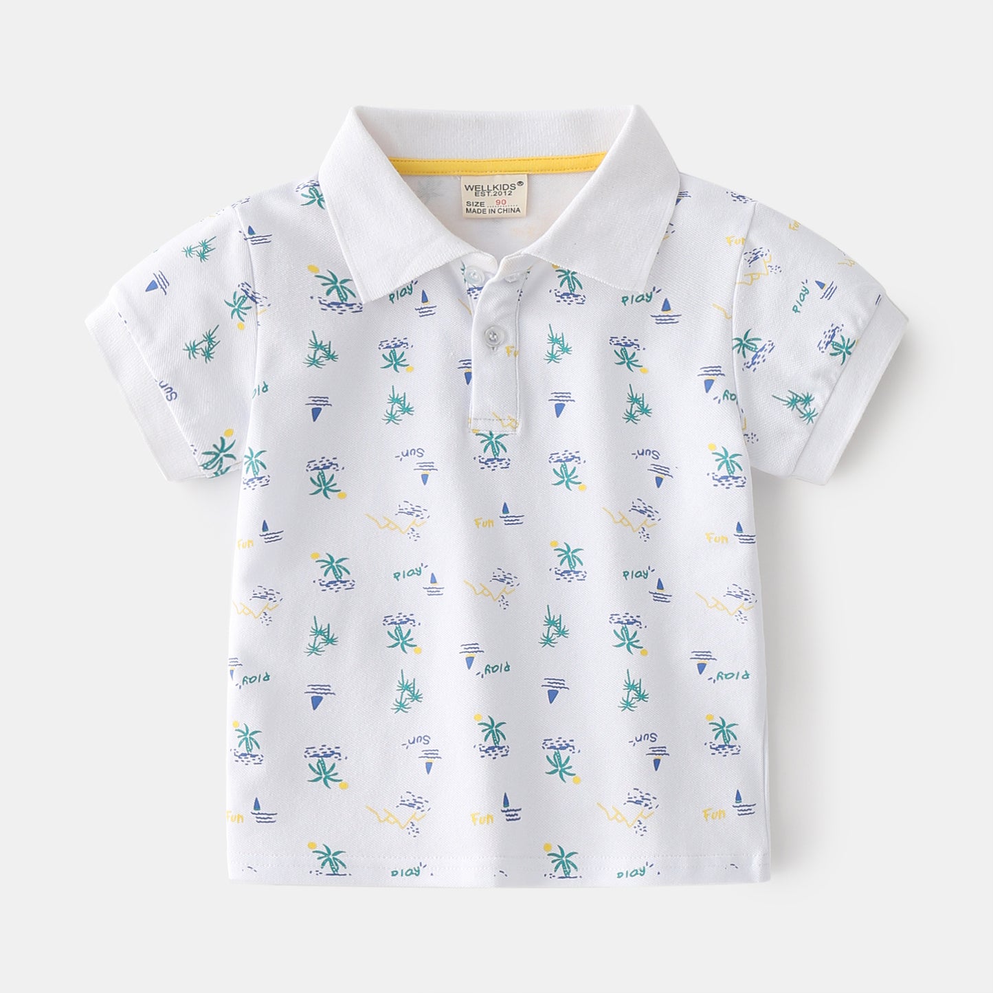 Summer Boys' Cotton Short-sleeved Polo Shirt from Eternal Gleams