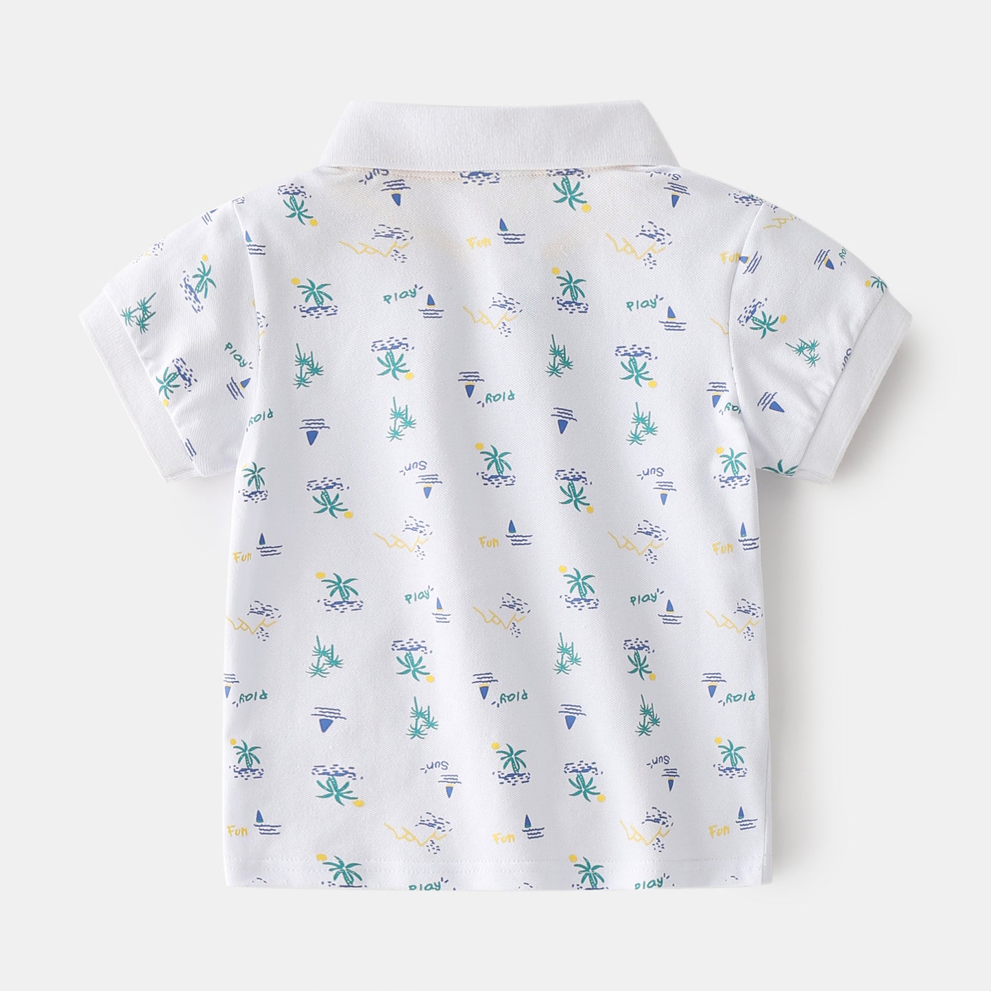 Summer Boys' Cotton Short-sleeved Polo Shirt from Eternal Gleams