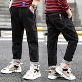 Children's Jeans Spring And Autumn New Boy High-stretch Jeans from Eternal Gleams