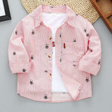 Boys Long Sleeve Plaid Shirt Jacket Spring