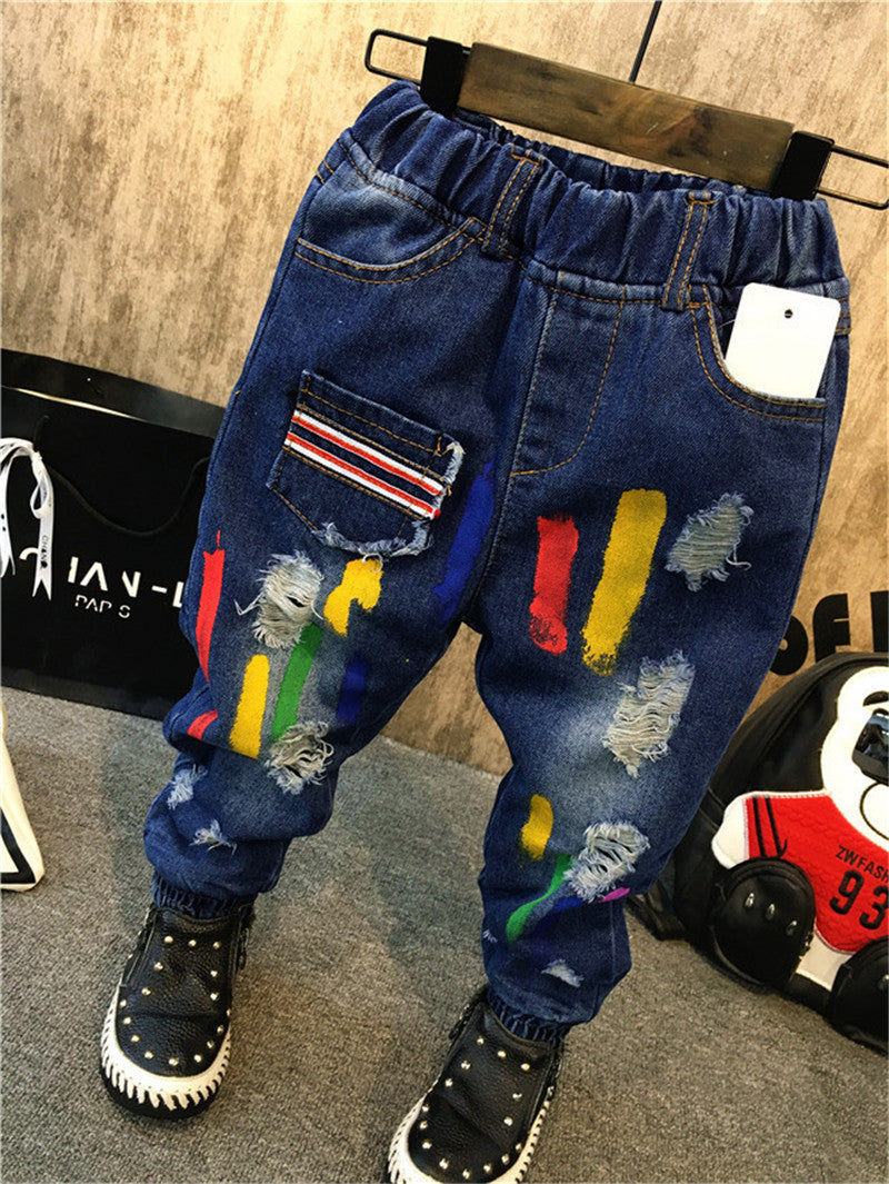 Trousers Boy Big Kids Light-colored Jeans from Eternal Gleams