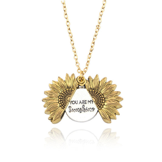 You Are My Sunshine Sunflower Necklace for Women and Men from Eternal Gleams