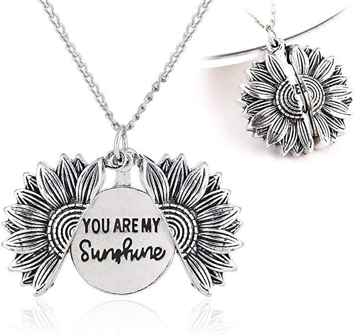 You Are My Sunshine Sunflower Necklace for Women and Men from Eternal Gleams