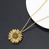 You Are My Sunshine Sunflower Necklace for Women and Men from Eternal Gleams