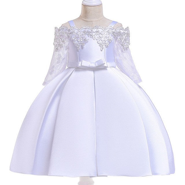 Elegant Off-Shoulder Princess Dress for Girls from Eternal Gleams.