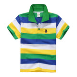 CUHK Children's T-shirt Cotton Striped Lapel Polo Shirt from Eternal Gleams