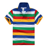 CUHK Children's T-shirt Cotton Striped Lapel Polo Shirt from Eternal Gleams