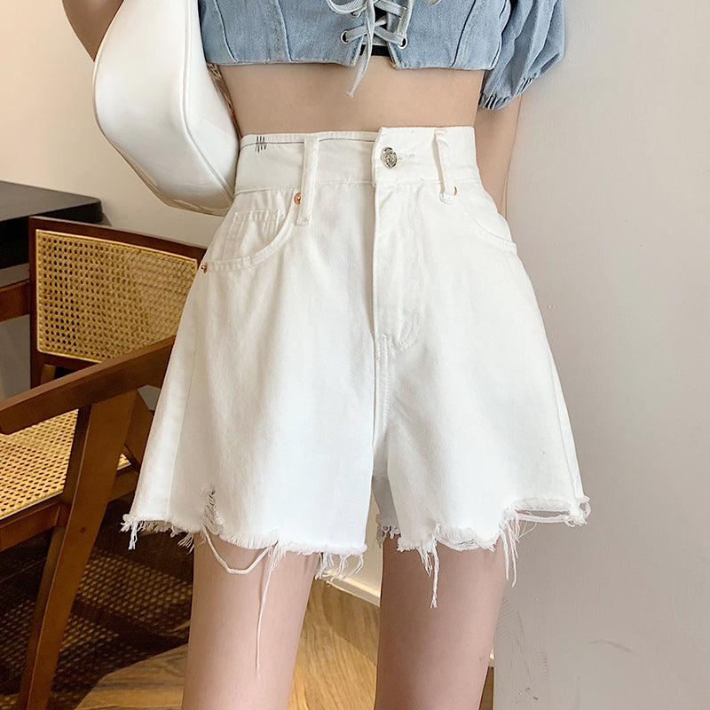 White Denim Shorts Women\'s Summer from Eternal Gleams