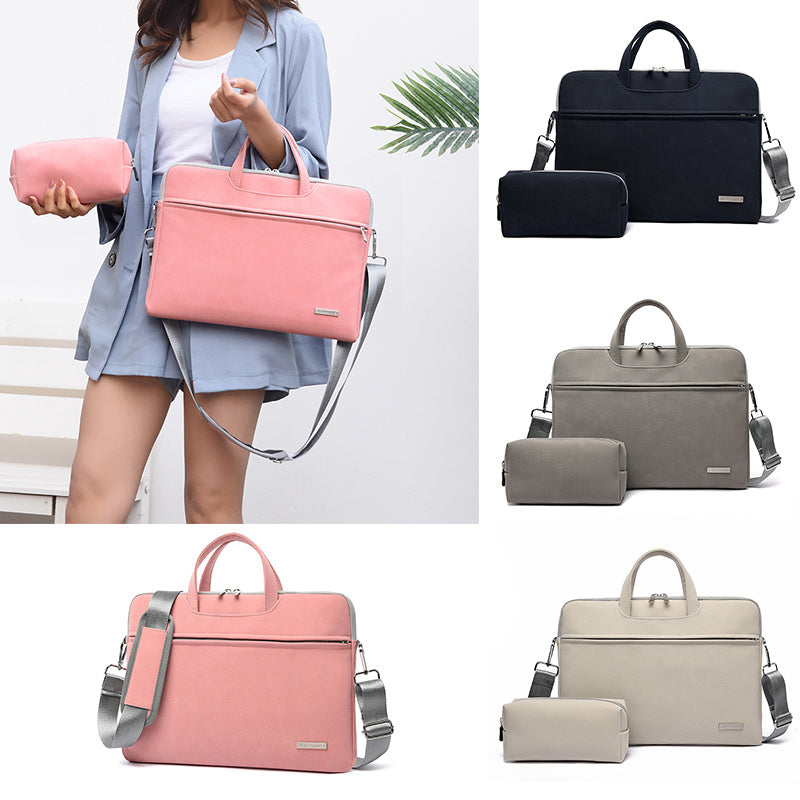 PU Leather Laptop Bag for Business and Travel - Stylish and Durable from Eternal Gleams