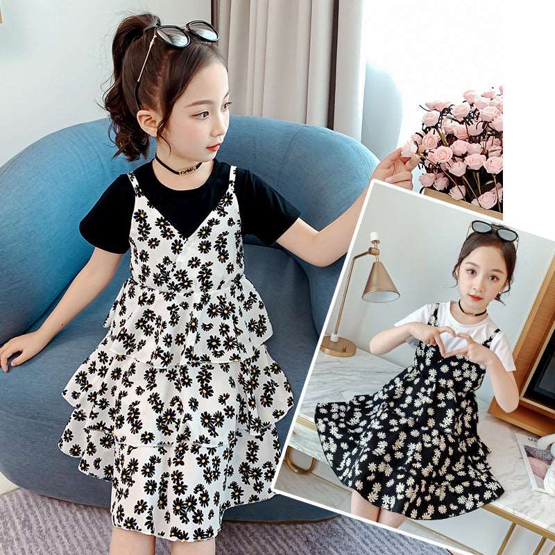 Children dress - Charming Floral Print Dress for Girls from Eternal Gleams.