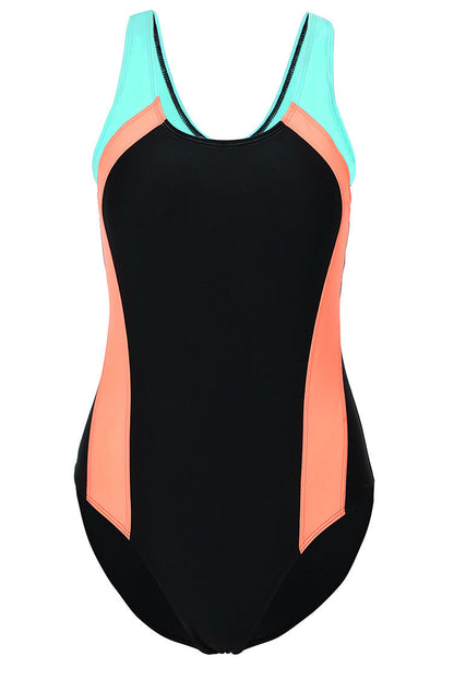 Sleek Waves: Women's One-Piece Nylon Swimwear