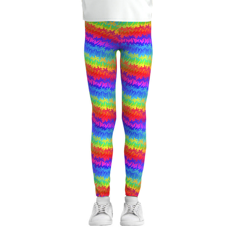 Whimsy Wonderland: Digital Print Girls Leggings from Eternal Gleams