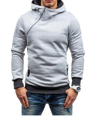 Oblique Zipper Hoody,Tracksuit Male Sweatshirt Hoody from Eternal Gleams