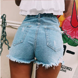 Women's retro ins hot classic ripped denim shorts from Eternal Gleams