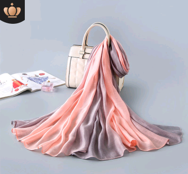 Ethereal Gradient Silk Scarf
