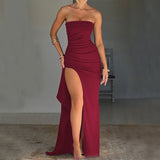 Glamour Goddess: Strapless Split Long Dress from Eternal Gleams