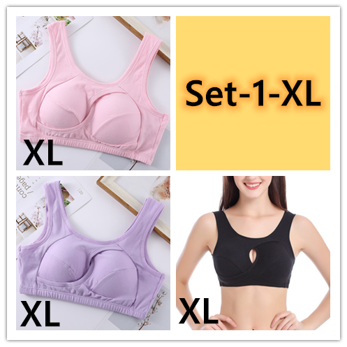 Cotton Anti-expansion Anti-Sag Gathering Adjustment Sports Bra from Eternal Gleams