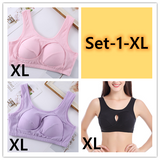 Cotton Anti-expansion Anti-Sag Gathering Adjustment Sports Bra from Eternal Gleams