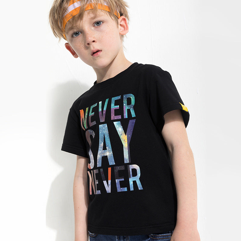 Children's letter print T-shirt from Eternal Gleams