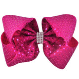 Large sparkly bow clip with drill (12 pieces Set)