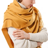 Luxury Cashmere Comfort: Women's Thick Wool Scarf from Eternal Gleams