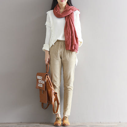 Corduroy Pants - Loose Casual Trousers