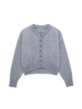 Gray High Waist Knitted Coat: Effortless Elegance from Eternal Gleams