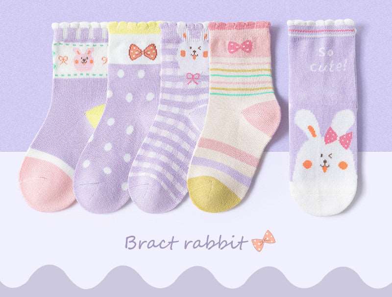 Cute Cartoon Baby Cotton Boys And Girls Princess Wind Tube Socks