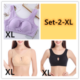 Cotton Anti-expansion Anti-Sag Gathering Adjustment Sports Bra from Eternal Gleams