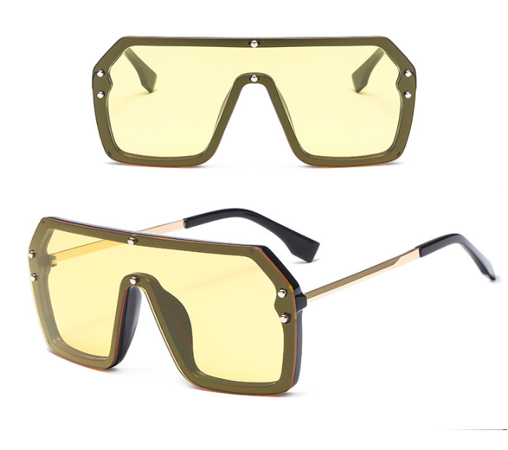 Oversized Square Sunglasses - Mirrored UV400 - Bold Style