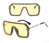 Oversized Square Sunglasses - Mirrored UV400 - Bold Style from Eternal Gleams