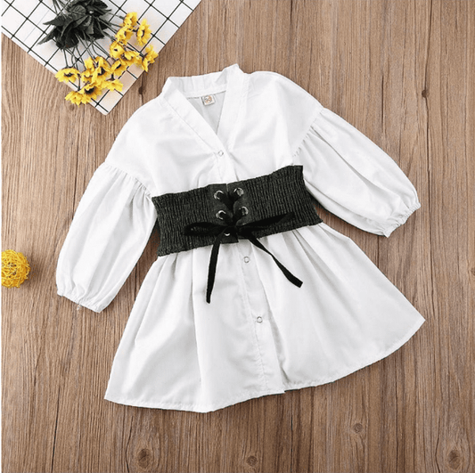 Kids Baby Irls Clothes White A-Line Shirt Dress For Irl from Eternal Gleams