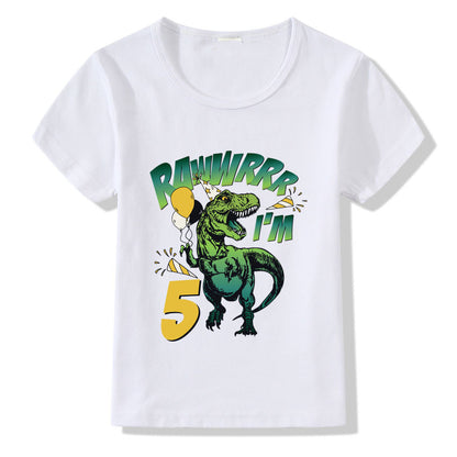 Kinder T-Shirt Zahlen 1-9 Geburtstags-T-Shirt
