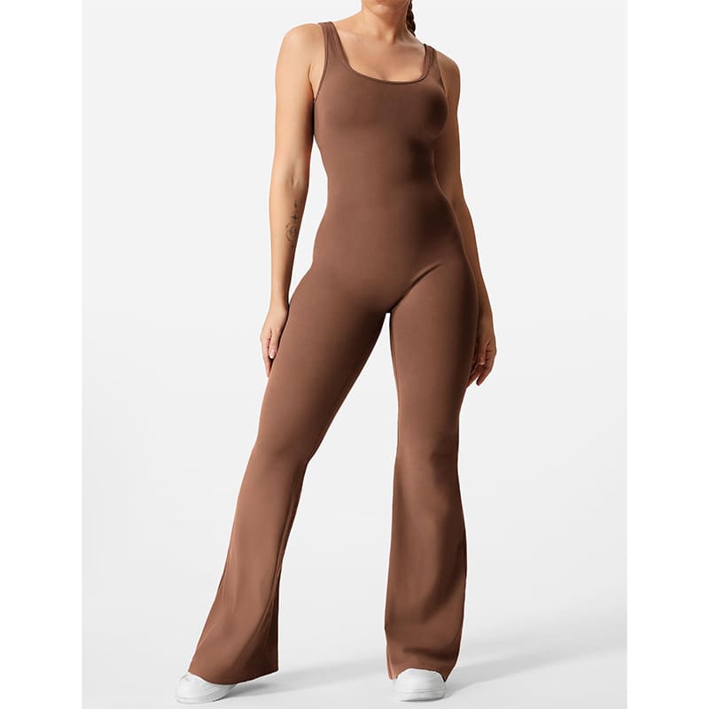 Sexy backless slim fit hip raise yoga jumpsuit in Various colors from Eternal Gleams