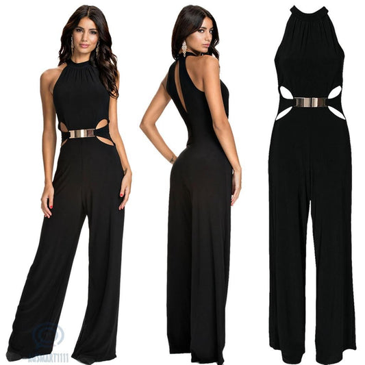 Chic Black High-Neck Jumpsuit from Eternal Gleams